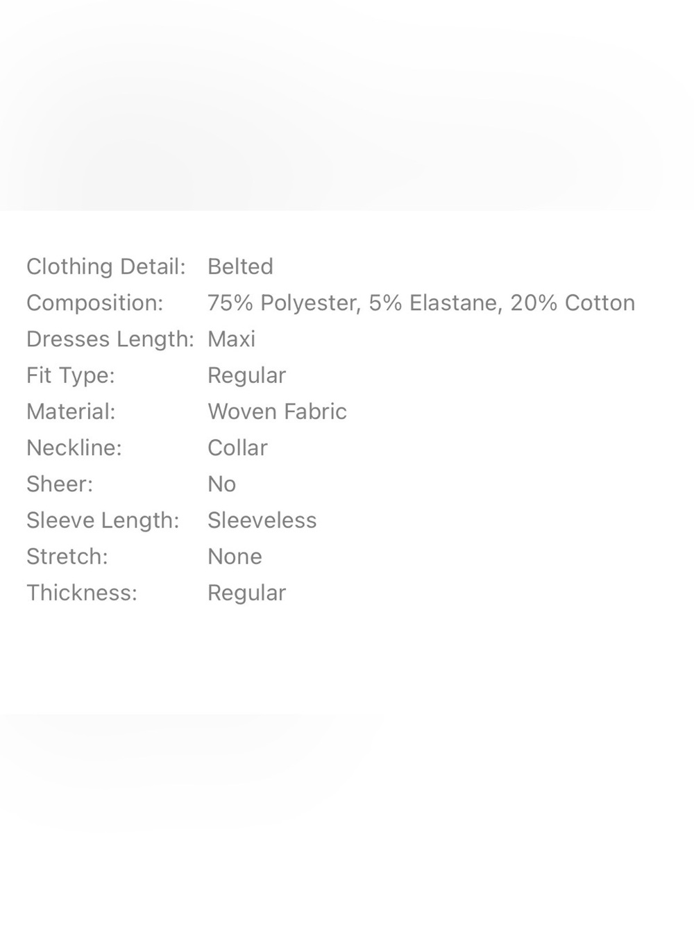 Commense Cream Sleeveless Belted Pleated Midi/Maxi Dress - Picture 5 of 5